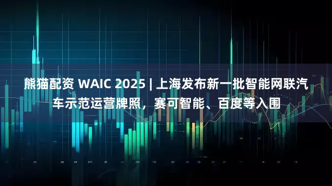 熊猫配资 WAIC 2025 | 上海发布新一批智能网联汽车示范运营牌照，赛可智能、百度等入围